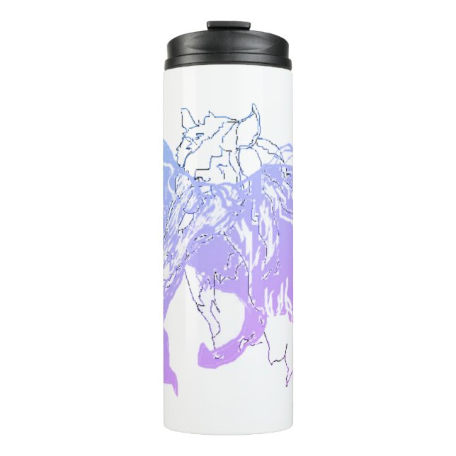 Termo Tumbler termal: Caballos (Anverso)