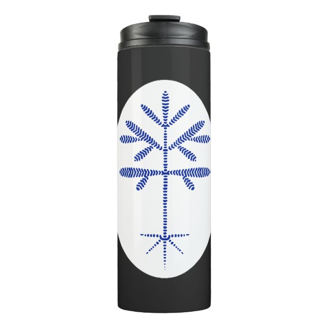 Termo Tumbler termal con aglomeración azul (Anverso)