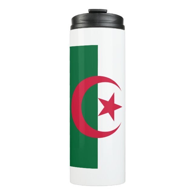 Termo Tumbler termal con bandera de Argelia (Anverso)