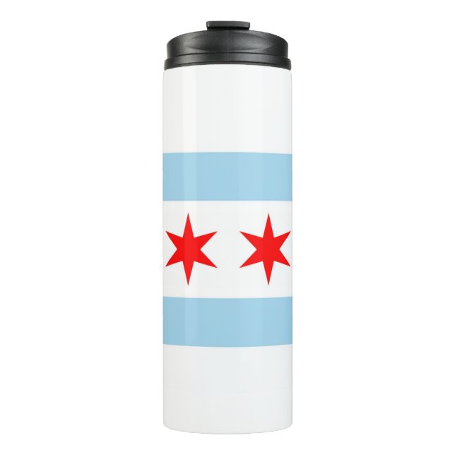 Termo Tumbler termal con bandera de Chicago, Estados Uni (Anverso)
