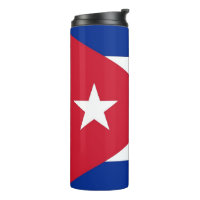 Tumbler termal con bandera de Cuba