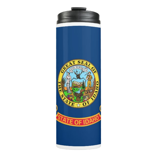 Termo Tumbler termal con bandera de Idaho, EEUU (Anverso)