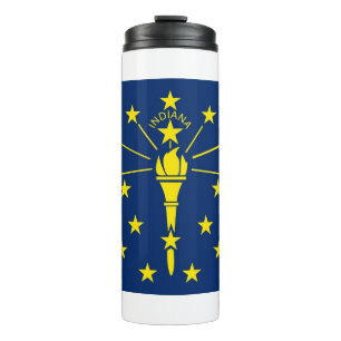 Termo Tumbler termal con bandera de Indiana, Estados Uni