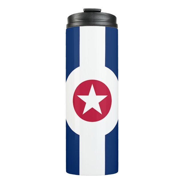 Termo Tumbler termal con bandera de Indianápolis, Estado (Anverso)