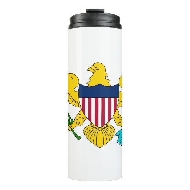 Termo Tumbler termal con bandera de las Islas Vírgenes,  (Anverso)