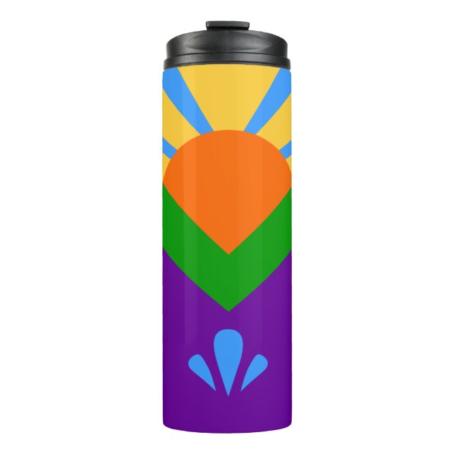Termo Tumbler termal con bandera de Manitou Springs, Est (Anverso)