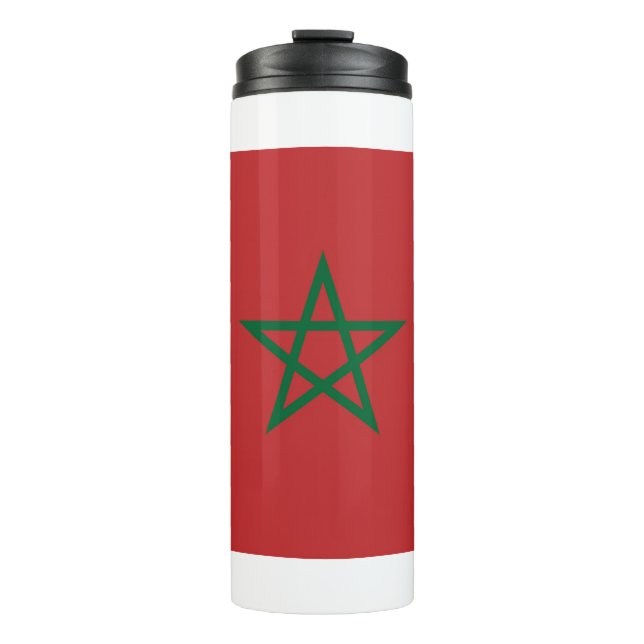 Termo Tumbler termal con bandera de Marruecos (Anverso)