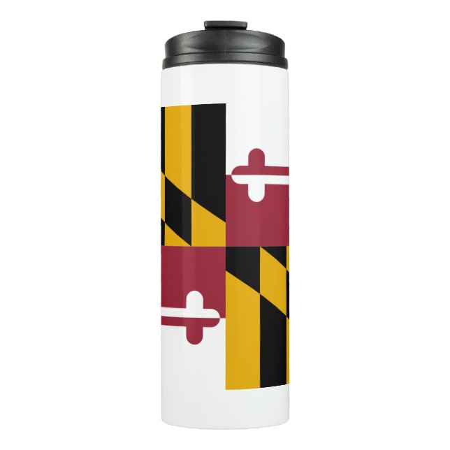 Termo Tumbler termal con bandera de Maryland, Estados Un (Anverso)