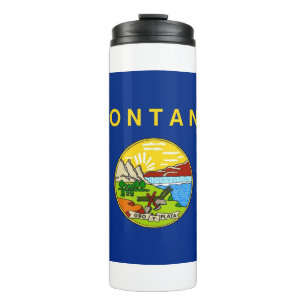 Termo Tumbler termal con bandera de Montana, Estados Uni