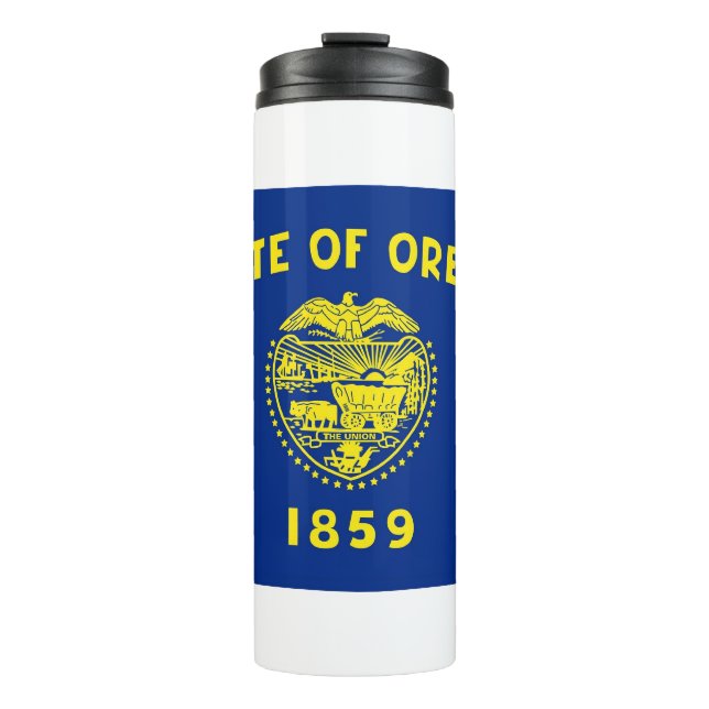 Termo Tumbler termal con bandera de Oregon, EE.UU. (Anverso)