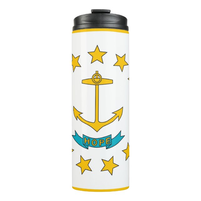 Termo Tumbler termal con bandera de Rhode Island, Estado (Anverso)