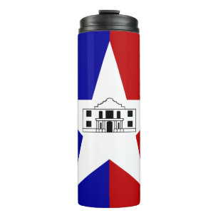 Termo Tumbler termal con bandera de San Antonio