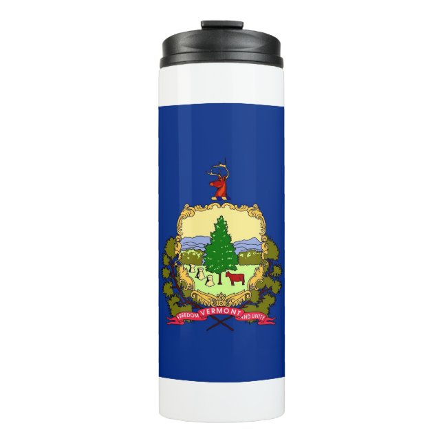 Termo Tumbler termal con bandera de Vermont, Estados Uni (Anverso)