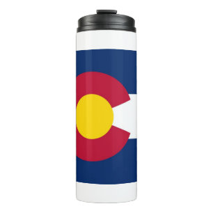 Termo Tumbler termal con bandera del estado de Colorado,