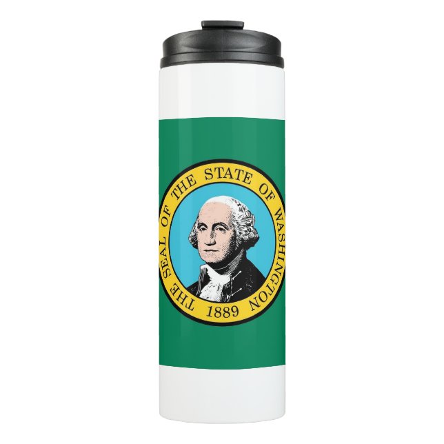 Termo Tumbler termal con bandera del estado de Washingto (Anverso)