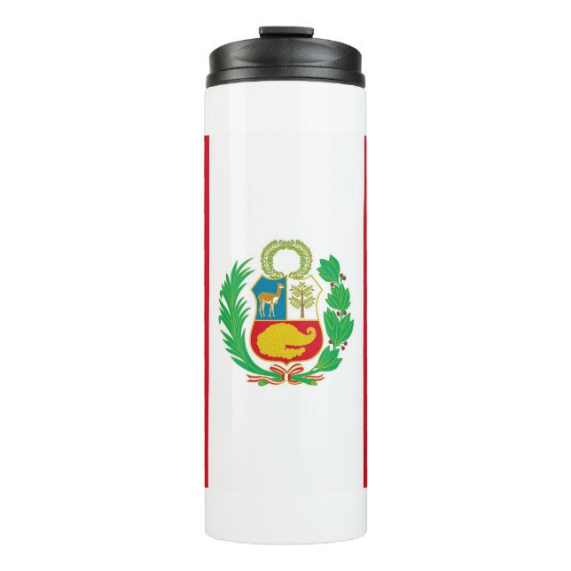Termo Tumbler termal con bandera del Perú (Anverso)