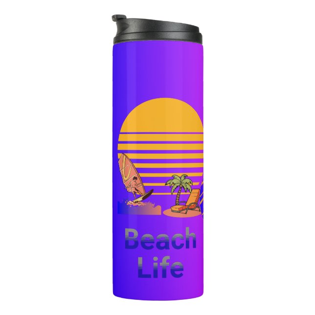 Termo Tumbler termal con diseño de playa (Rotado hacia la derecha)