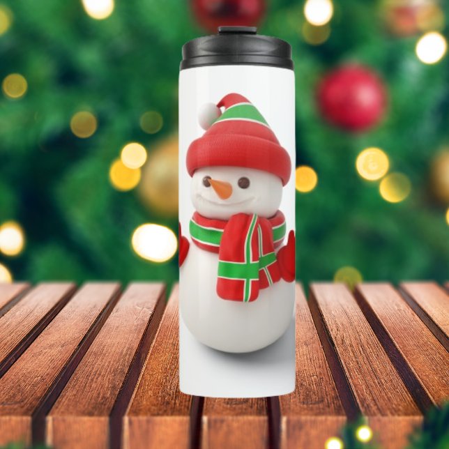 Termo Tumbler termal con Navidades 3D Snowman (Subido por el creador)