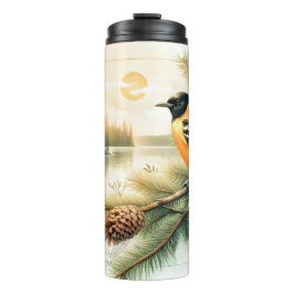 Termo Tumbler termal de acuarela Oriole Songbird