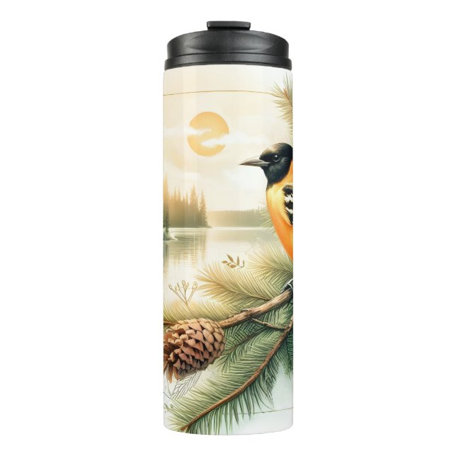 Termo Tumbler termal de acuarela Oriole Songbird (Anverso)