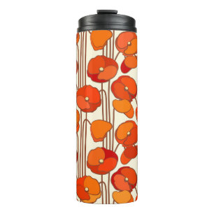 Termo Tumbler termal de Art Nouveau Poppies