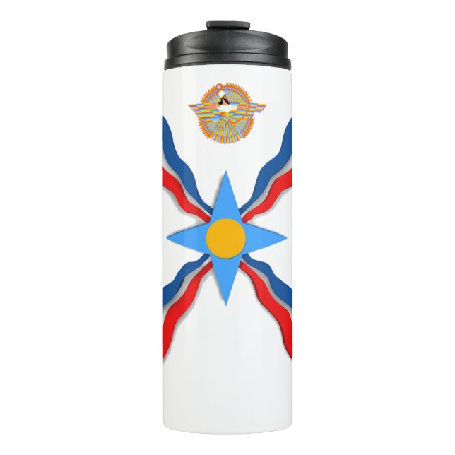 Termo Tumbler termal de bandera asiria (Anverso)
