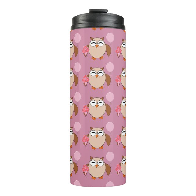Termo Tumbler termal de búho de cumpleaños (Anverso)