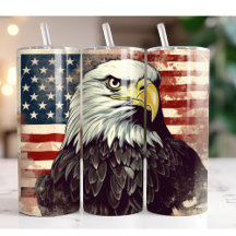 Tumbler termal de diseño de águila patriótica