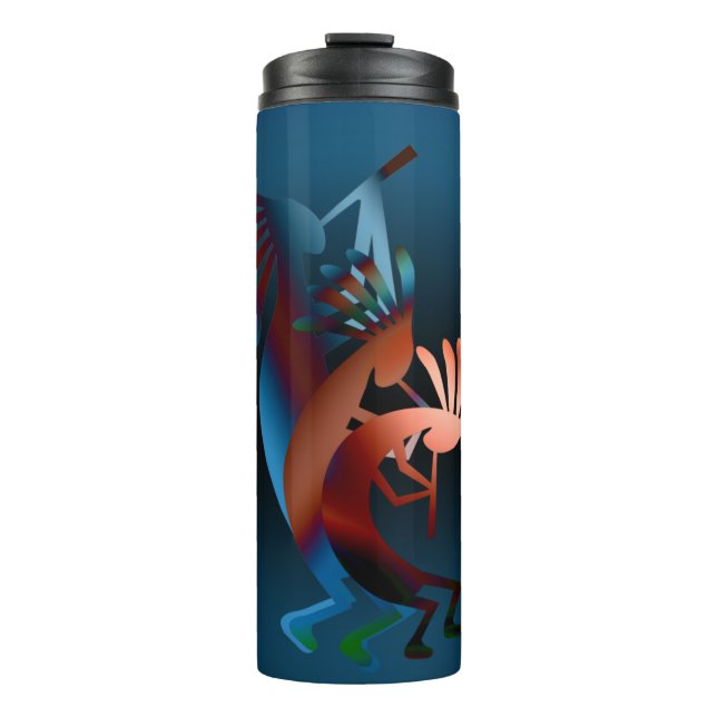 Termo Tumbler termal de diseño musical del azul de Kokop (Anverso)