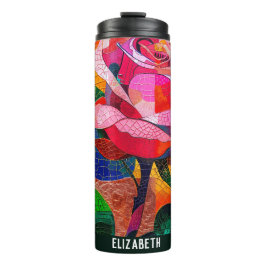 Termo Tumbler termal de esposa Rosa de jardín