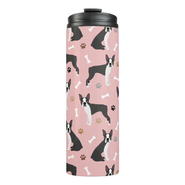 Termo Tumbler termal de huesos y patas de Boston Terrier (Anverso)