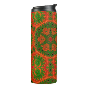 Termo Tumbler termal de Kaleidoscope naranja y verde