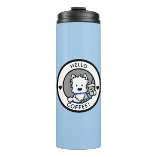 Termo Tumbler termal de KiniArt Westie Coffee Lover