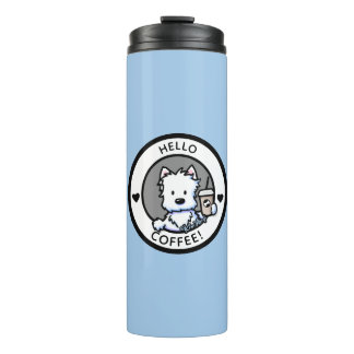 Termo Tumbler termal de KiniArt Westie Coffee Lover