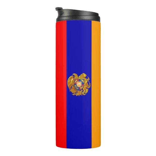 Termo Tumbler termal de la bandera armenia (Rotado hacia la derecha)
