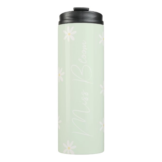 Termo Tumbler termal de margarita Pastel personalizado (Anverso)