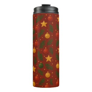 Termo Tumbler termal de Navidades rojos - Fiesta festiva