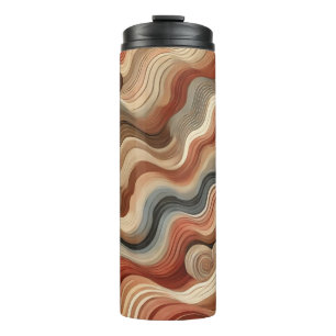 Termo Tumbler termal de ondas de tierra - Fluido abstrac
