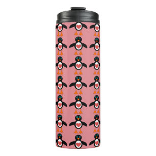 Termo Tumbler termal de Pingüino Cute Love Heart