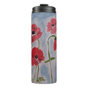 Termo Tumbler termal de pipetas rojas silvestres