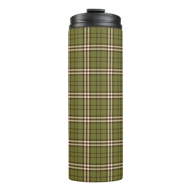 Termo Tumbler termal de Tartán Verde (Anverso)