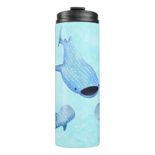Termo Tumbler termal de tiburón ballena color de agua ac