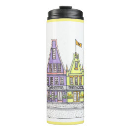 Termo Tumbler termal de tienda italiano; amarillo