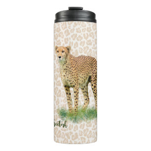 Termo Tumbler termal de viaje con imagen Cheetah
