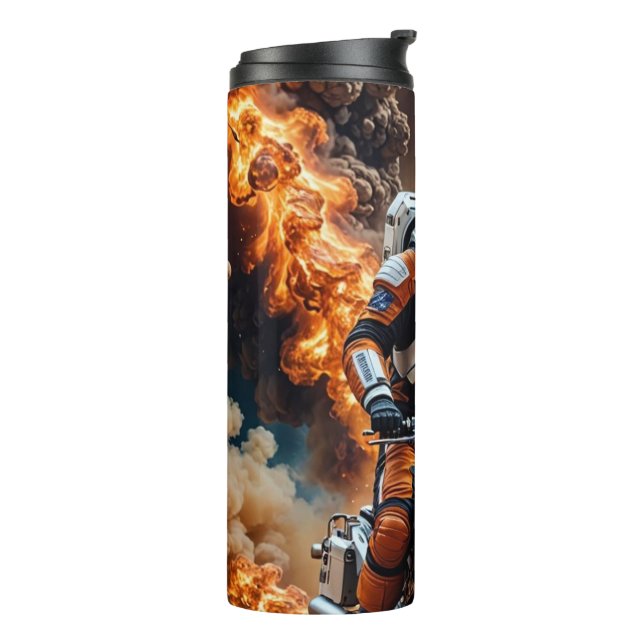 Termo Tumbler termal del ciclista Astronauta Mars (Rotado hacia la izquierda)
