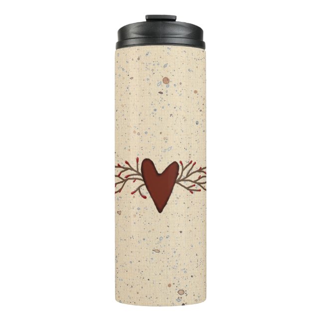 Termo Tumbler termal del corazón del cerezo (Anverso)