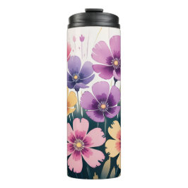Termo Tumbler termal floral - Copa de Viajes Insulada