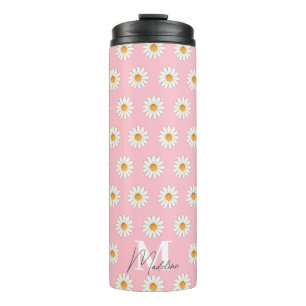 Termo Tumbler Termal Floral Daisy - Estético Insulado