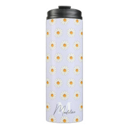 Termo Tumbler Termal Floral Daisy - Estético Insulado
