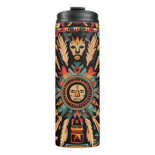 Termo Tumbler termal insulado de Cerulean "Sueño Azteca"